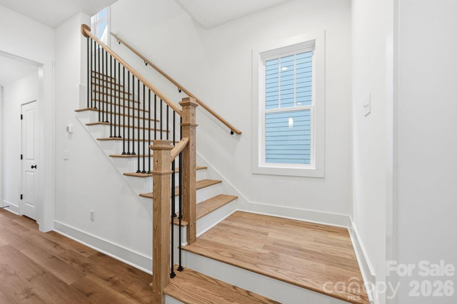 Open Staircase w/Iron Pickets