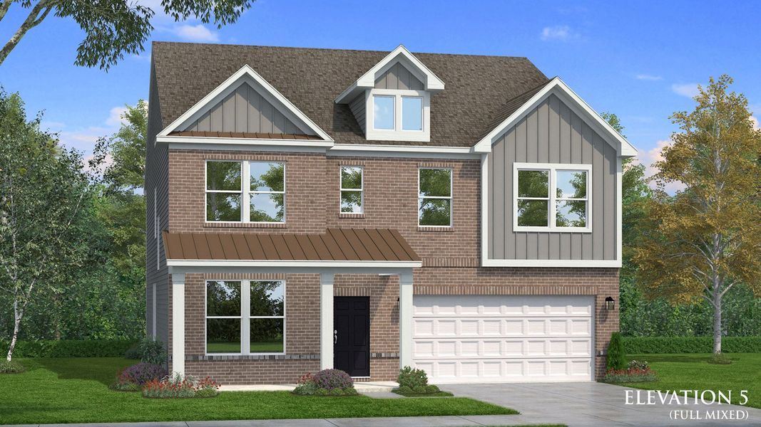 Representative exterior photo of a completed home built from the Brier Creek by DRB Homes in Weavers Pointe, Zebulon, NC (Image 21).