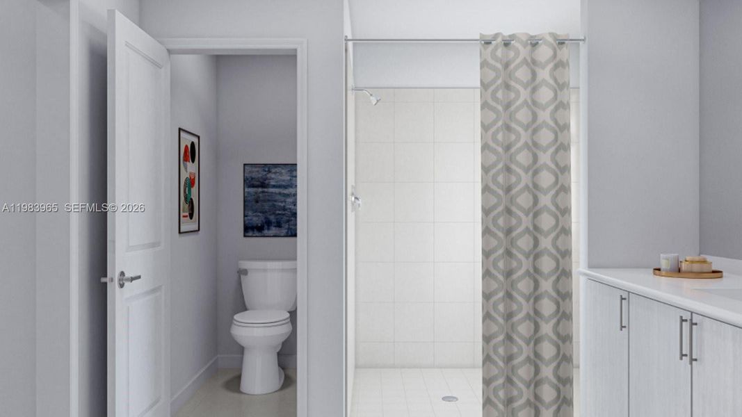 Furnished interior view inside a new home in Acacia Groves, Miami (Image 9).