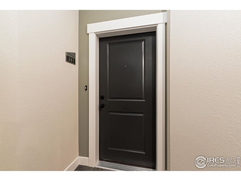 Secure entry hallway to your door!