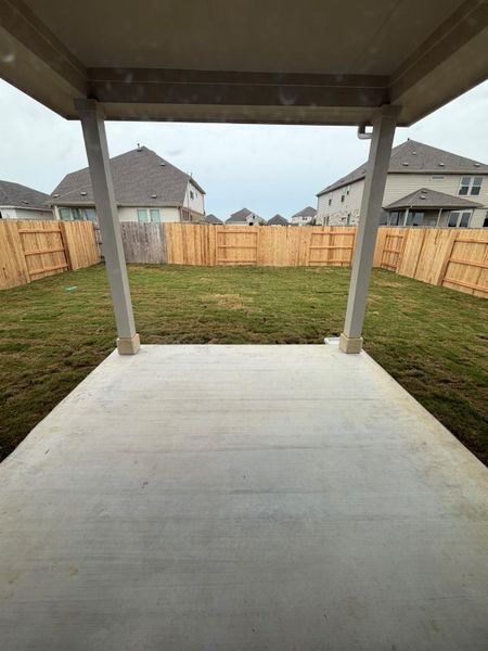 Rear Covered Patio & Private Backyard of Home Rear Covered Patio & Private Backyard of Home