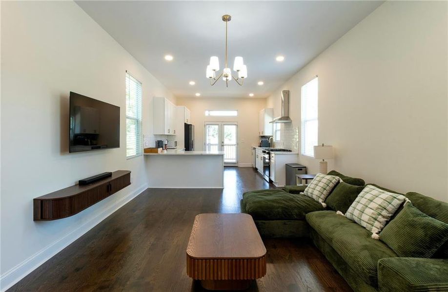 Furnished interior view inside a new home in , Atlanta (Image 3).