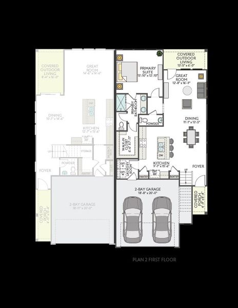 2D floor plan layout of this home in Union Collection at Park Central, Georgetown, TX (Image 2). 2D floor plan layout of this home in Union Collection at Park Central, Georgetown, TX (Image 2).