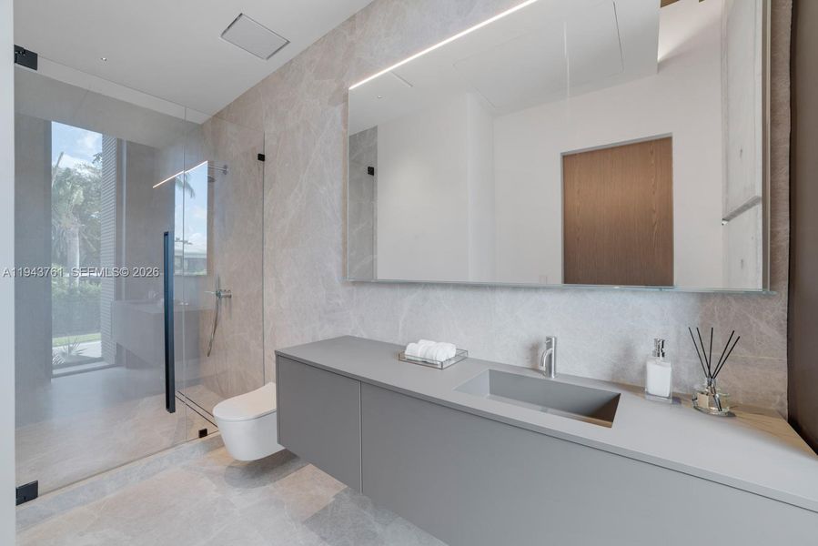 Furnished interior view inside a new home in , Miami Beach (Image 9).