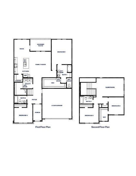 2D floor plan layout of this home in Mill Creek, Magnolia, TX (Image 2). 2D floor plan layout of this home in Mill Creek, Magnolia, TX (Image 2).
