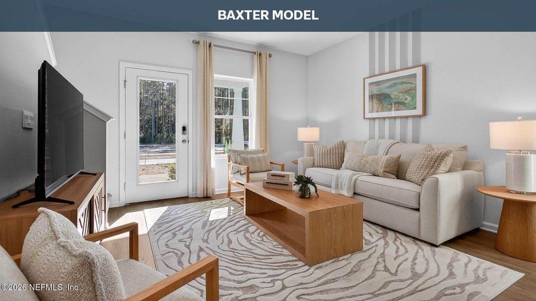 Furnished interior view inside a new home in Liberty Cove, Yulee (Image 15). Furnished interior view inside a new home in Liberty Cove, Yulee (Image 15).