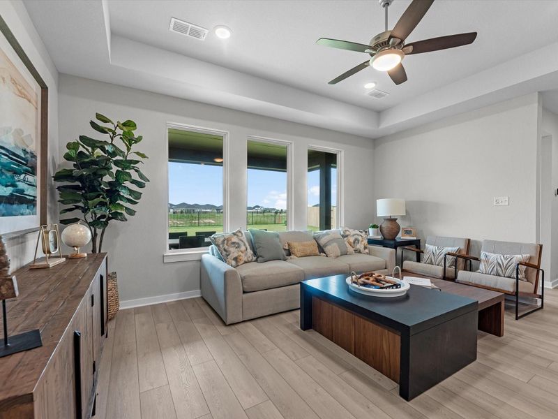 Furnished interior view inside a new home in Mason Woods, Cypress (Image 12). Furnished interior view inside a new home in Mason Woods, Cypress (Image 12).