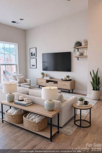 Furnished interior view inside a new home in , Charlotte (Image 8).