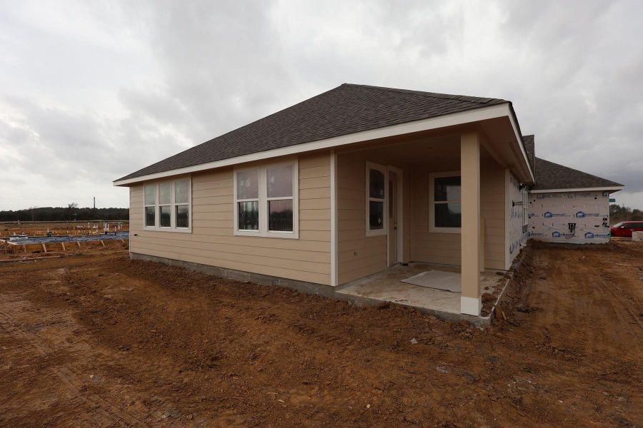 Backyard with covered patio - still under construction!
