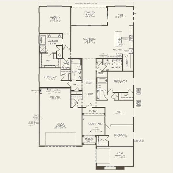 2D floor plan layout for the Coventry II by Pulte Homes in Upper Canyon, Phoenix, AZ (Image 3). 2D floor plan layout for the Coventry II by Pulte Homes in Upper Canyon, Phoenix, AZ (Image 3).