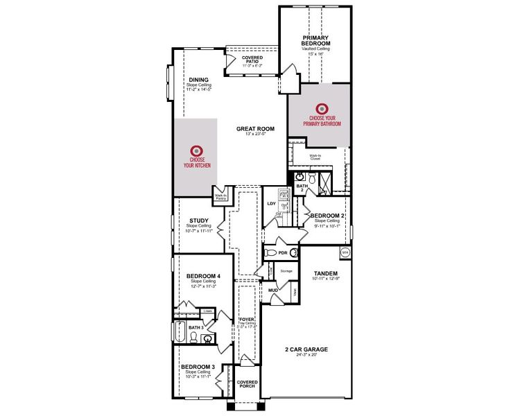 2D floor plan layout of this home in Amira, Tomball, TX (Image 2).