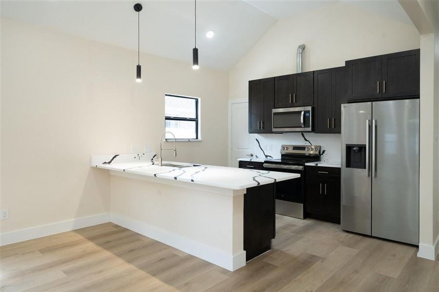 Furnished interior view inside a new home in , Dallas (Image 11).