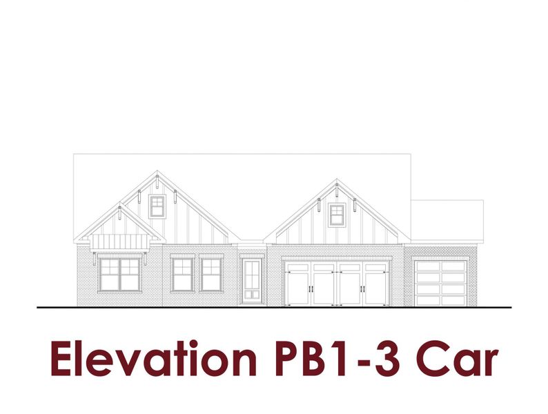 Representative rendering of the exterior for the Blackburn                                                                Primary Suite on Main by Chafin Communities (Image 6).
