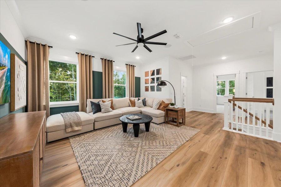 Furnished interior view inside a new home in Park's Edge at Carolina Bay, Charleston (Image 10).
