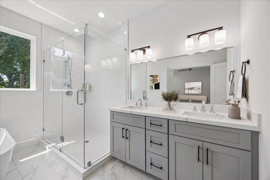 Furnished interior view inside a new home in , Houston (Image 29).