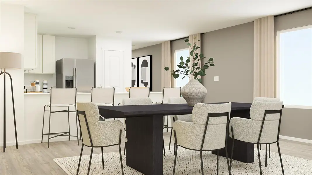 Furnished interior view inside a new home in Sunterra, Katy (Image 14).