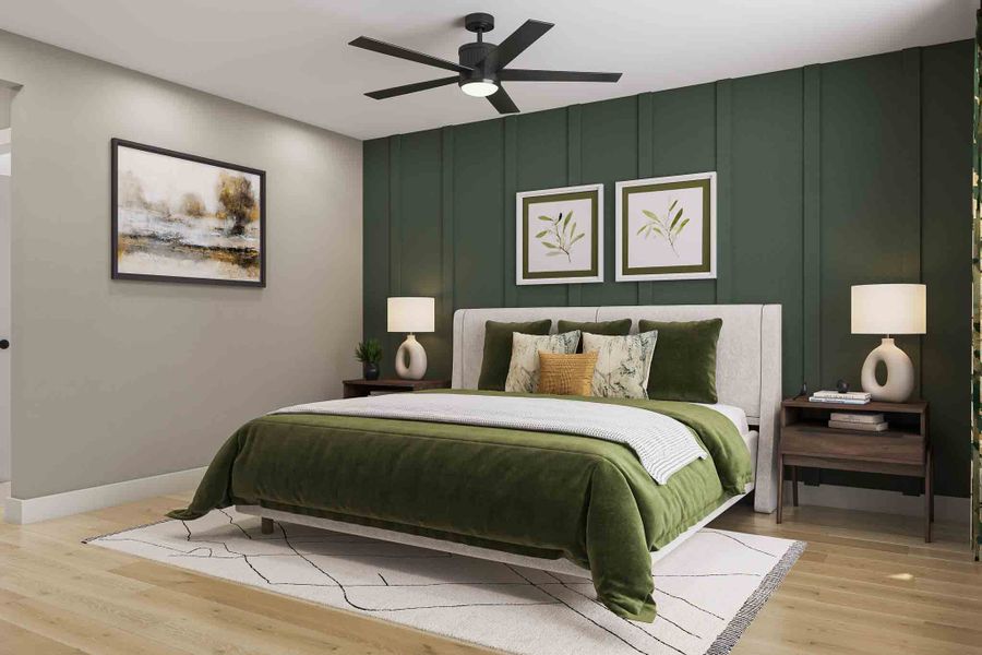 Furnished interior view inside a new home in Woodson’s Reserve 80′, Spring (Image 15).