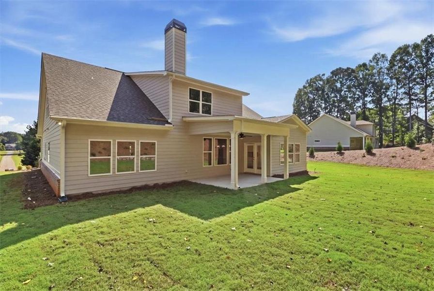 Exterior details and patio area of a home in Bradley Gin, Monroe (Image 36).