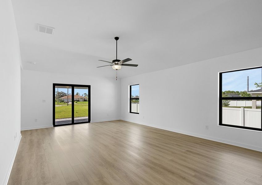 Enjoy family game nights in the family room