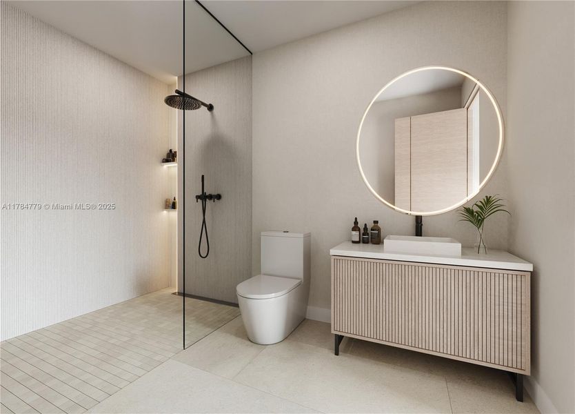 Furnished interior view inside a new home in , Miami (Image 5).