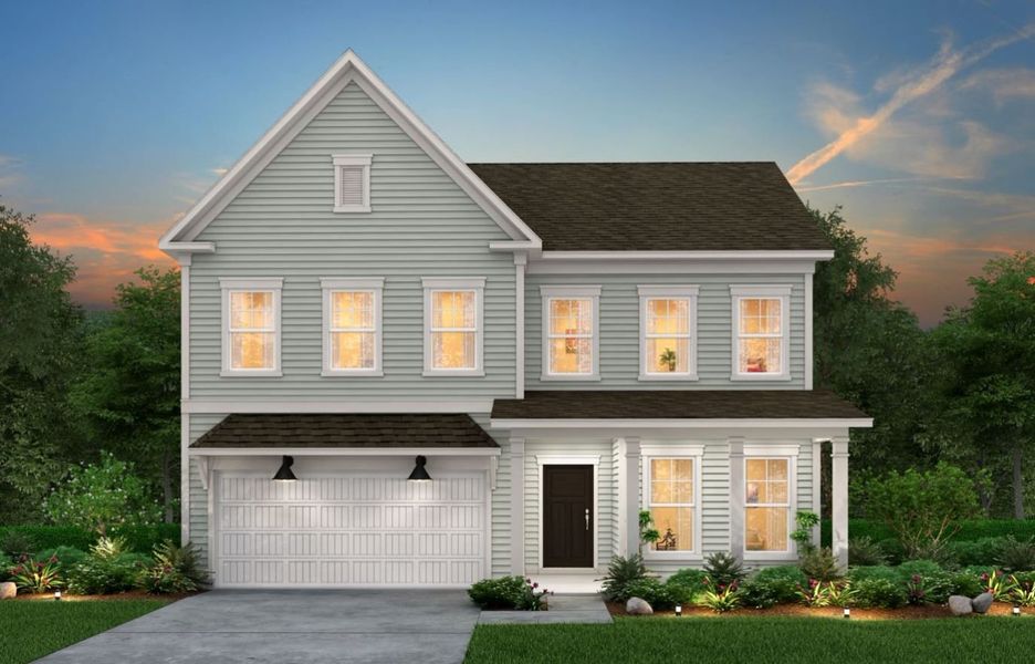 Front exterior of a new home in Midpoint at New Riverside, Bluffton, SC, highlighting curb appeal (Image 21).