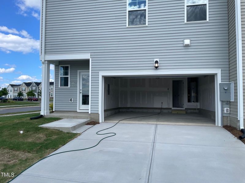 driveway and 2 car garage