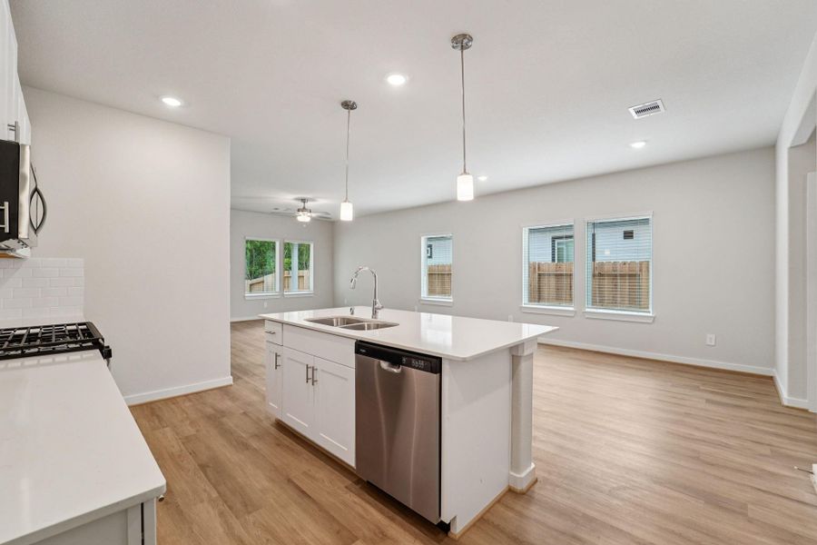 Furnished interior view inside a new home in Landing Meadows - Traditional Series, New Caney (Image 9). Furnished interior view inside a new home in Landing Meadows - Traditional Series, New Caney (Image 9).