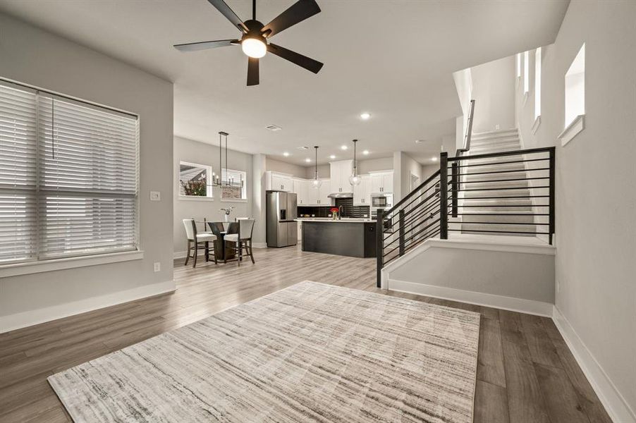 Furnished interior view inside a new home in HomeTown Garden, North Richland Hills (Image 15). Furnished interior view inside a new home in HomeTown Garden, North Richland Hills (Image 15).