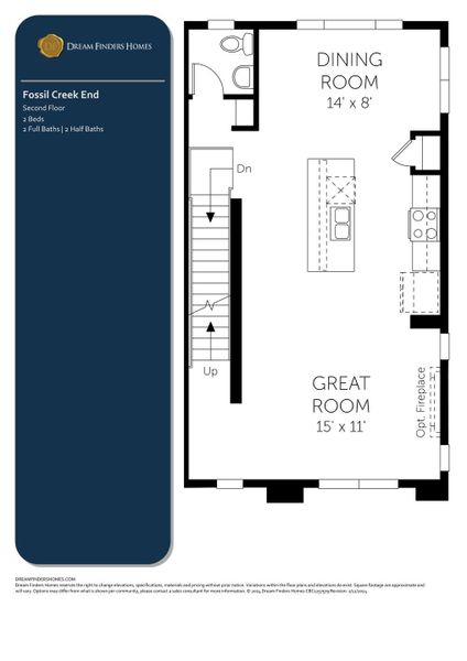 2D floor plan layout of this home in Waterfield - Townhomes, Fort Collins, CO (Image 4). 2D floor plan layout of this home in Waterfield - Townhomes, Fort Collins, CO (Image 4).