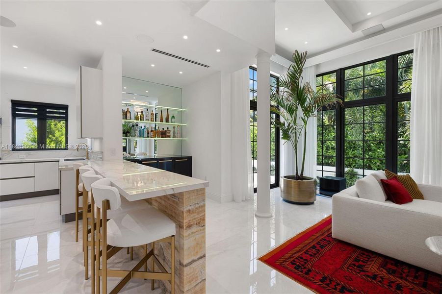 Furnished interior view inside a new home in , Miami Beach (Image 6). Furnished interior view inside a new home in , Miami Beach (Image 6).