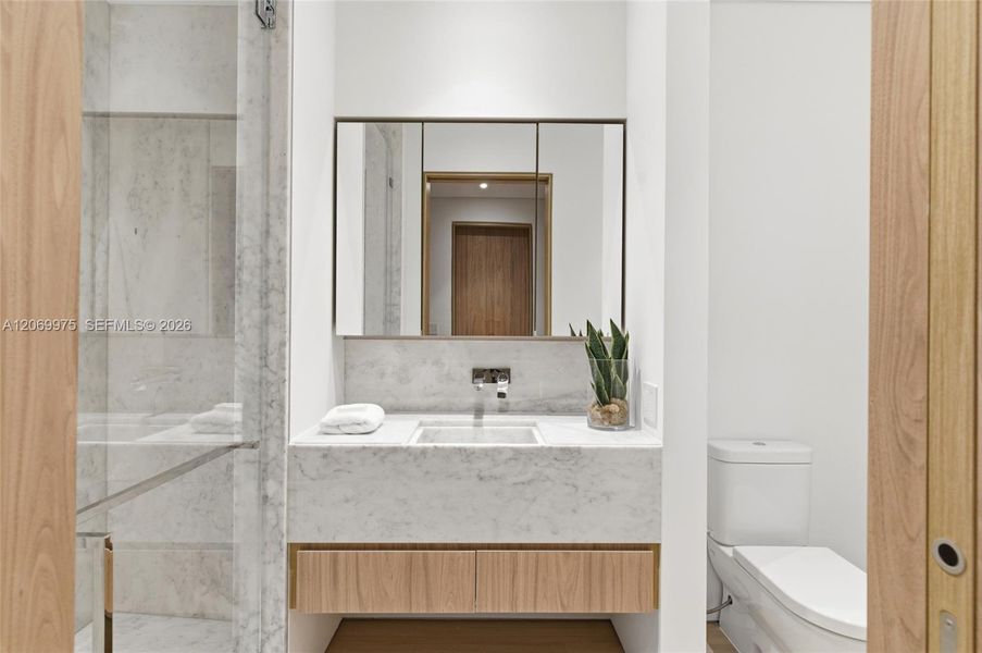Furnished interior view inside a new home in , Miami (Image 9).