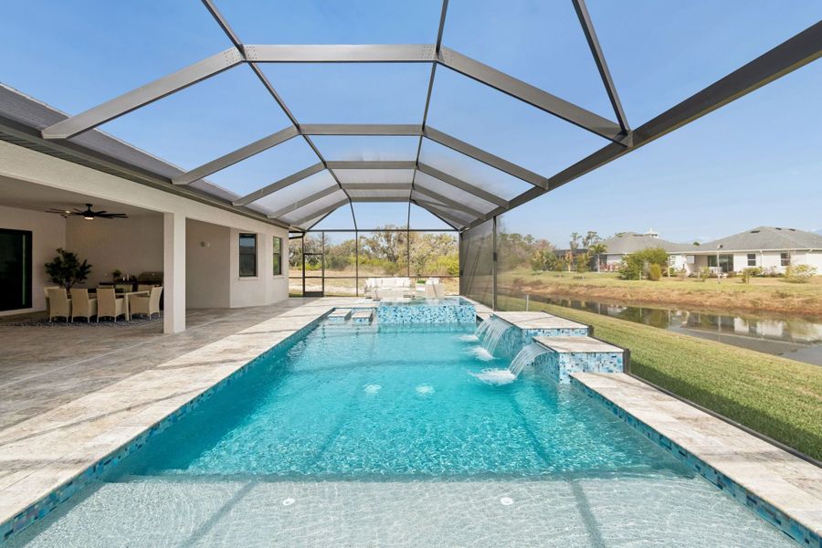 Exterior details and patio area of a home in River Preserve Estates, Parrish (Image 30).