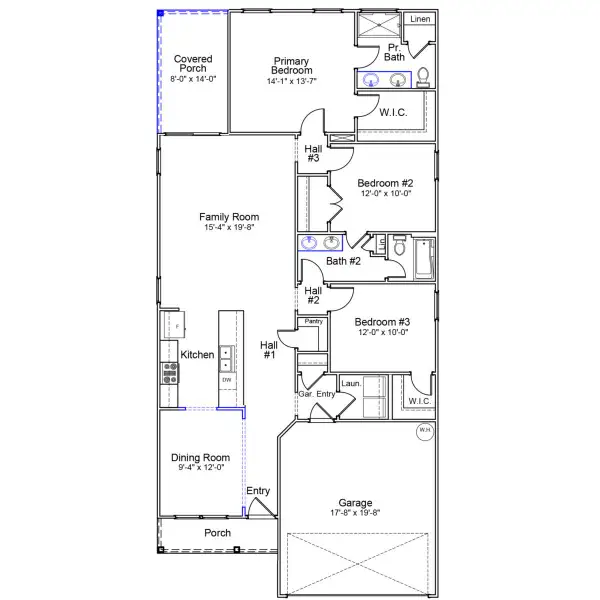 2D floor plan layout of this home in River Tide Farms, Bolivia, NC (Image 3). 2D floor plan layout of this home in River Tide Farms, Bolivia, NC (Image 3).