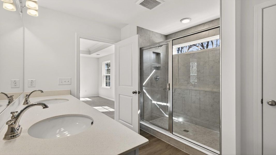 Furnished interior view inside a new home in Creekside at Andrews, Summerville (Image 9).