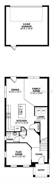 2D floor plan layout of this home in Emerson Pointe, Apopka, FL (Image 4). 2D floor plan layout of this home in Emerson Pointe, Apopka, FL (Image 4).