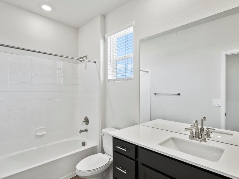 Furnished interior view inside a new home in Poudre Heights: The Alpine Collection, Windsor (Image 11).