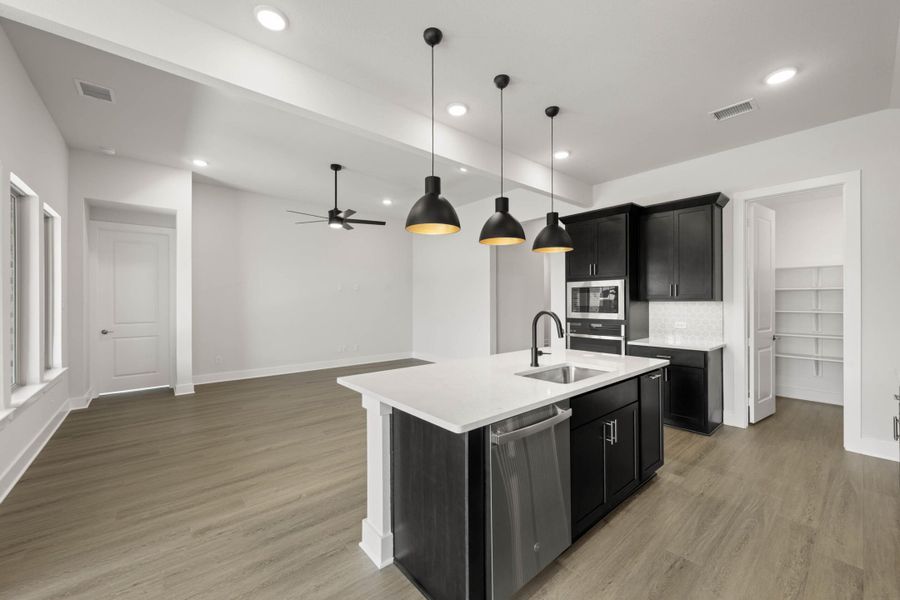 Furnished interior view inside a new home in Discovery Collection at Bridgewater, Midlothian (Image 4).