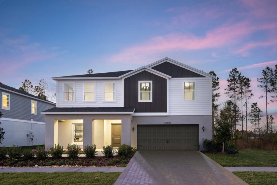 Representative exterior photo of a completed home built from the Gabriela by Casa Fresca Homes in Two Rivers, Zephyrhills, FL (Image 9).