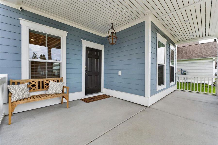 Exterior details and patio area of a home in , Johns Island (Image 3). Exterior details and patio area of a home in , Johns Island (Image 3).