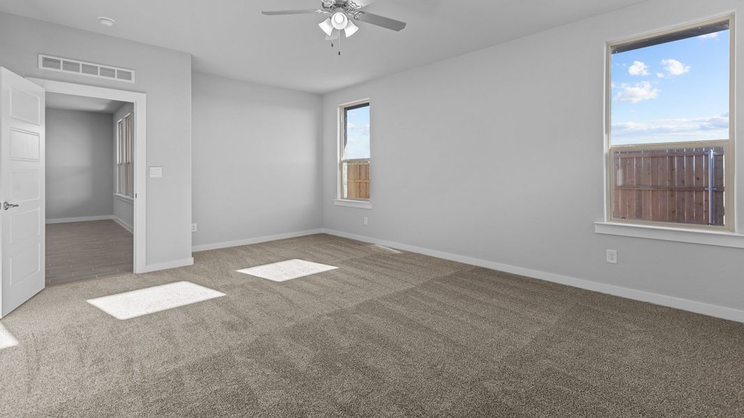 Representative unfurnished interior of a home built from the Live Oak by D.R. Horton in Northwest Passage, Midland (Image 16). Representative unfurnished interior of a home built from the Live Oak by D.R. Horton in Northwest Passage, Midland (Image 16).