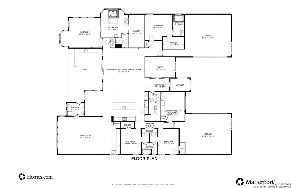 2D floor plan layout of this home in , San Antonio, TX (Image 3). 2D floor plan layout of this home in , San Antonio, TX (Image 3).