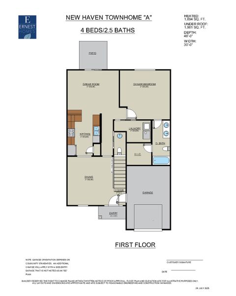 New Haven Townhome A Rendering 1st Floor New Haven Townhome A Rendering 1st Floor