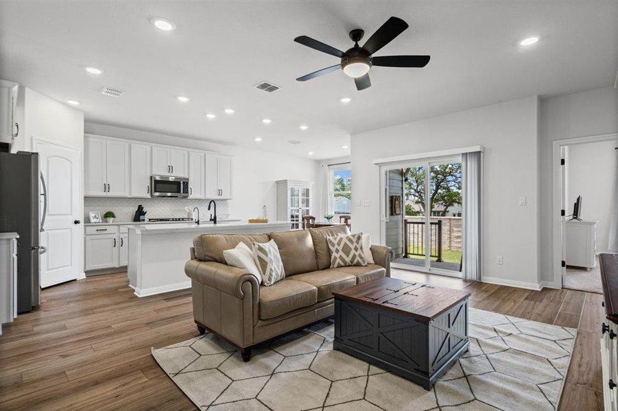 Furnished interior view inside a new home in , Dripping Springs (Image 14). Furnished interior view inside a new home in , Dripping Springs (Image 14).