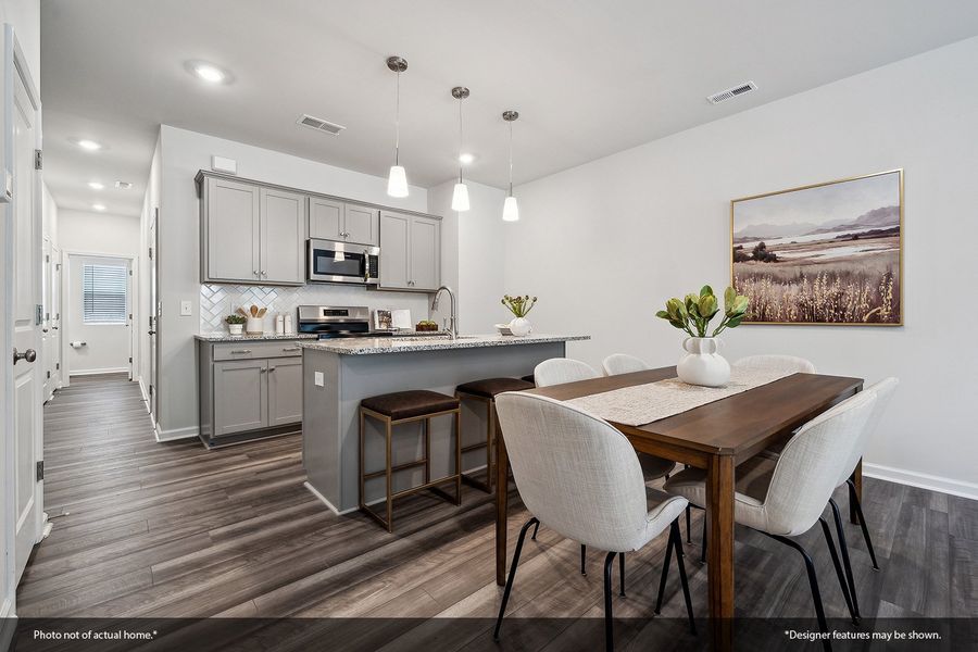 Furnished interior view inside a new home in Sloan Station, Charlotte (Image 4). Furnished interior view inside a new home in Sloan Station, Charlotte (Image 4).