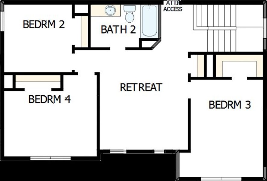 2D floor plan layout of this home in The Preserve at Five Oaks, Lebanon, TN (Image 5).