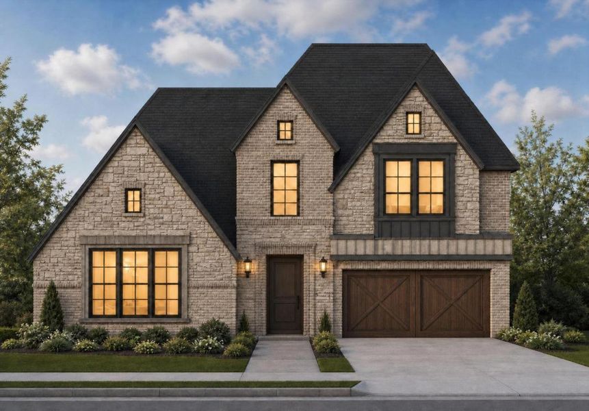 Representative exterior photo of a completed home built from the Grand Silverwood by Grand Homes in Monterra, Fate, TX (Image 18).