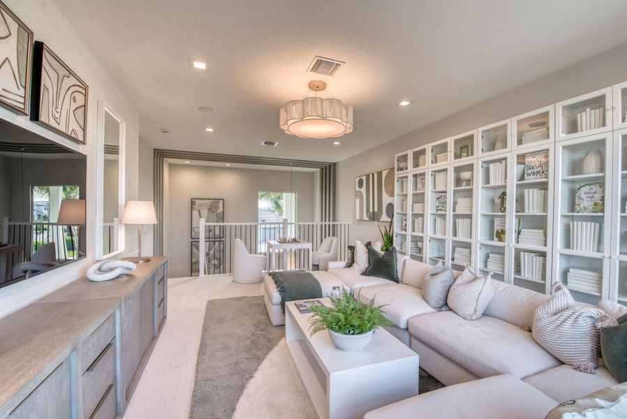 Furnished interior view inside a new home in Apex at Avenir, Palm Beach Gardens (Image 46).