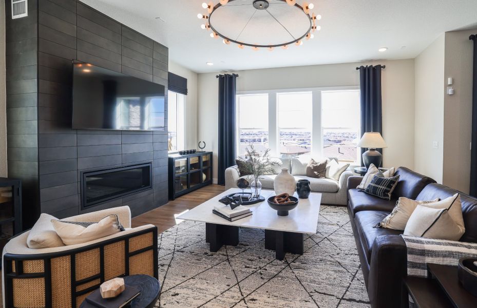 Furnished interior view inside a new home in Hilltop at Inspiration, Aurora (Image 21).