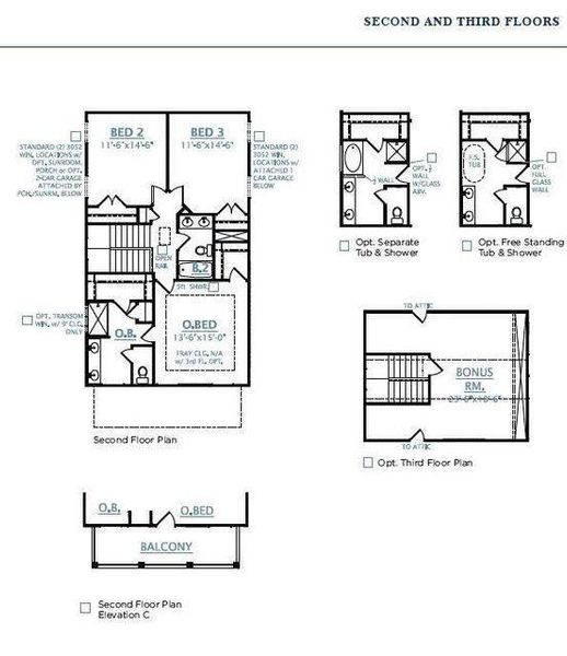 2D floor plan layout of this home in Sweetgrass Station, Summerville, SC (Image 3).