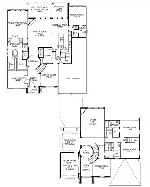 2D floor plan layout of this home in Elyson, Katy, TX (Image 3).